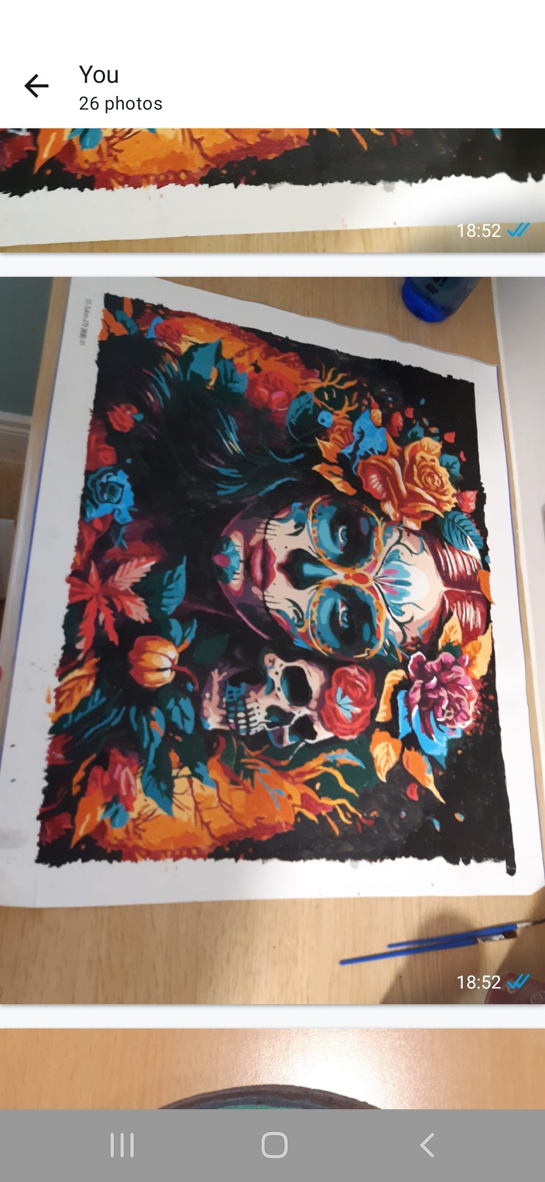 Candy Skull and Skull - SOLD